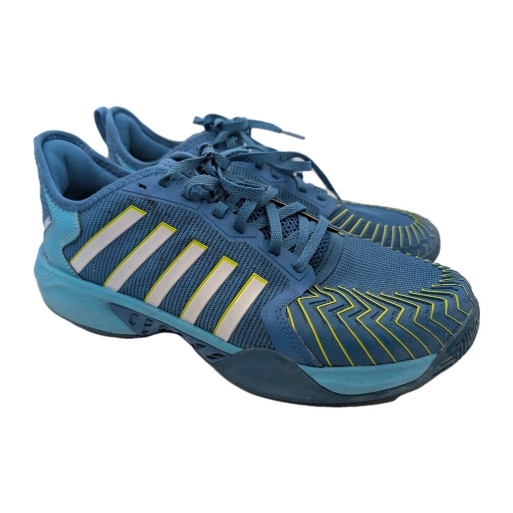 K-Swiss Men's Pickleball Size 11 aqua blue w/White green Tennis Shoe READ